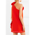 Heißer Verkauf rot One-Shoulder Rüschen ärmellos Mini Sommerkleid Herstellung Großhandel Mode Frauen Bekleidung (TA0298D)